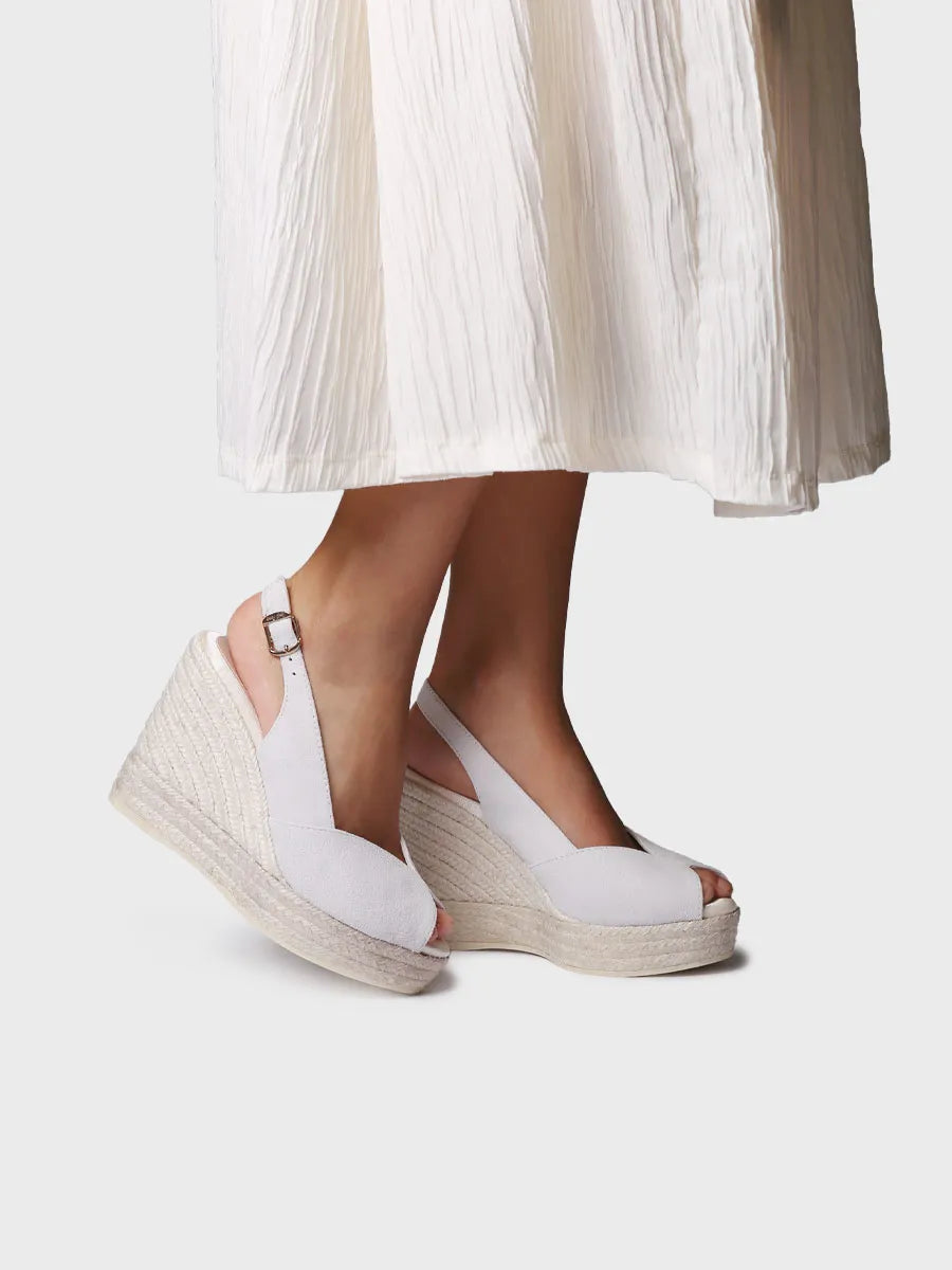 Toni Pons Poppy espadrilles compensées blanc mariée