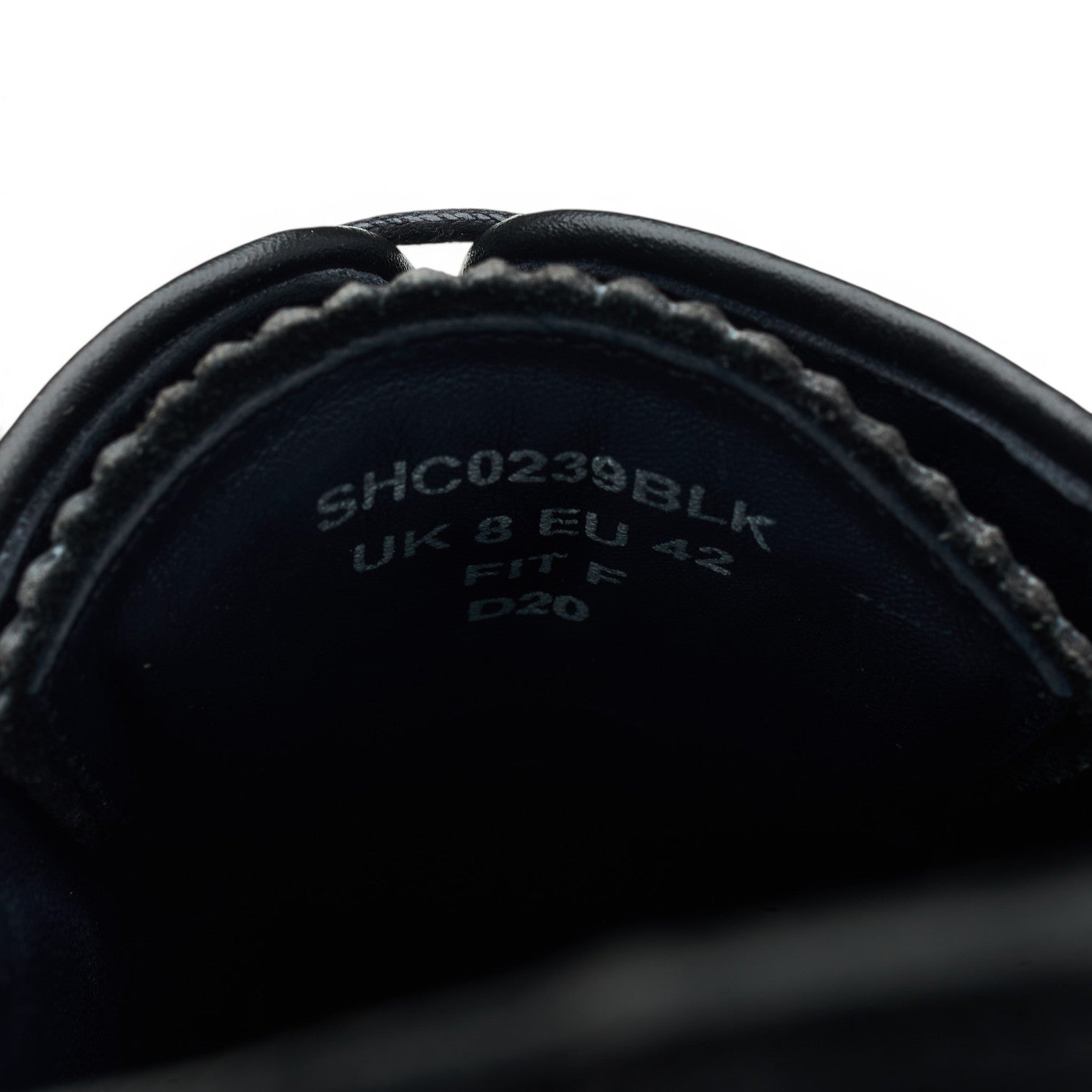 Barker derby brogue cuir noir UK 8
