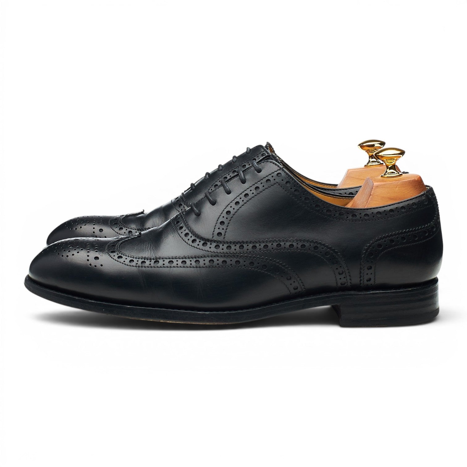 Herring richelieu brogues cuir noir pointure UK 10