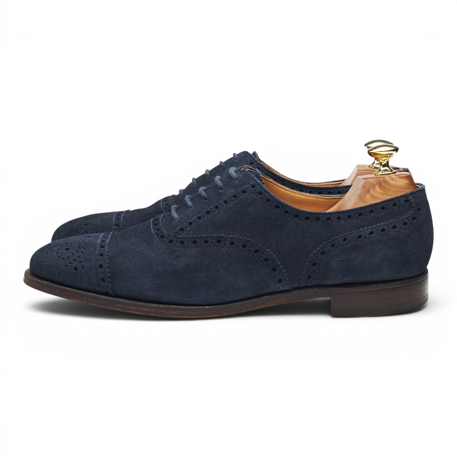 Crockett & Jones Westfield oxford daim bleu pointure UK 7,5