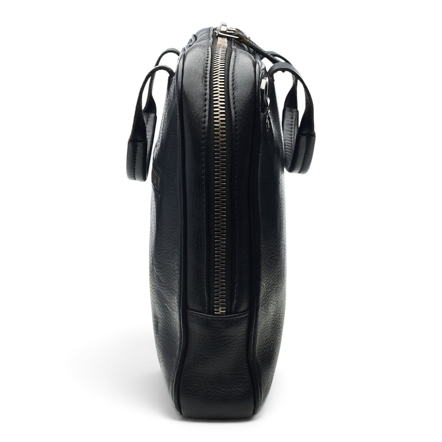 Carl Friedrik mallette cuir grainé noir 37 cm