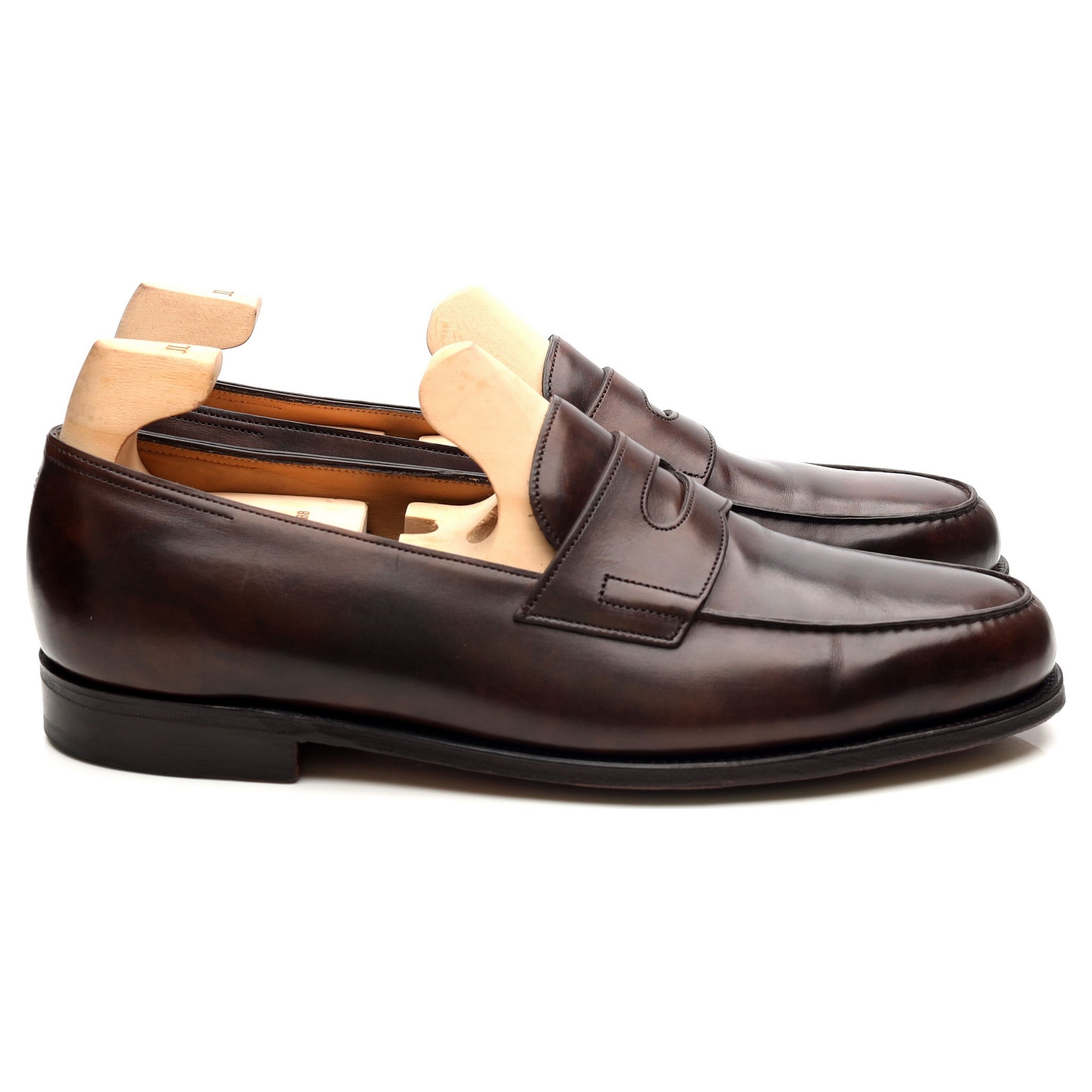 John Lobb Lopez mocassin cuir musée marron UK 8.5