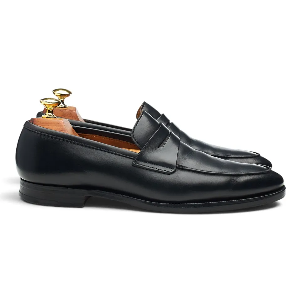 Crockett & Jones Bramwell mocassin cuir noir UK7 penny