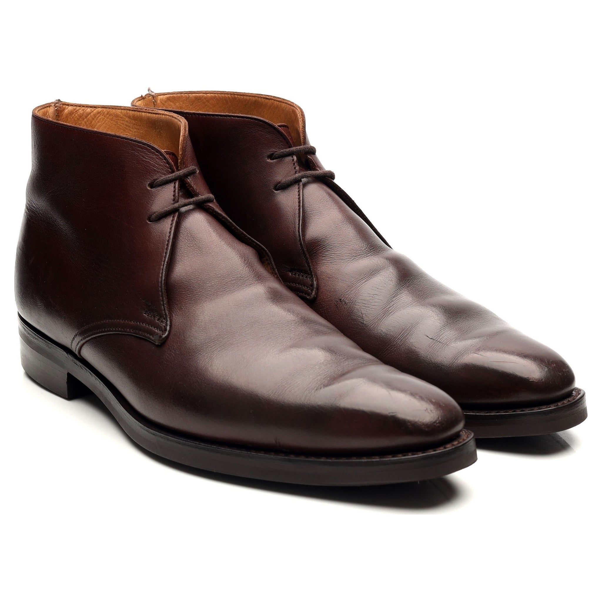 Crockett & Jones Tetbury chukka boots cuir marron foncé UK 6.5