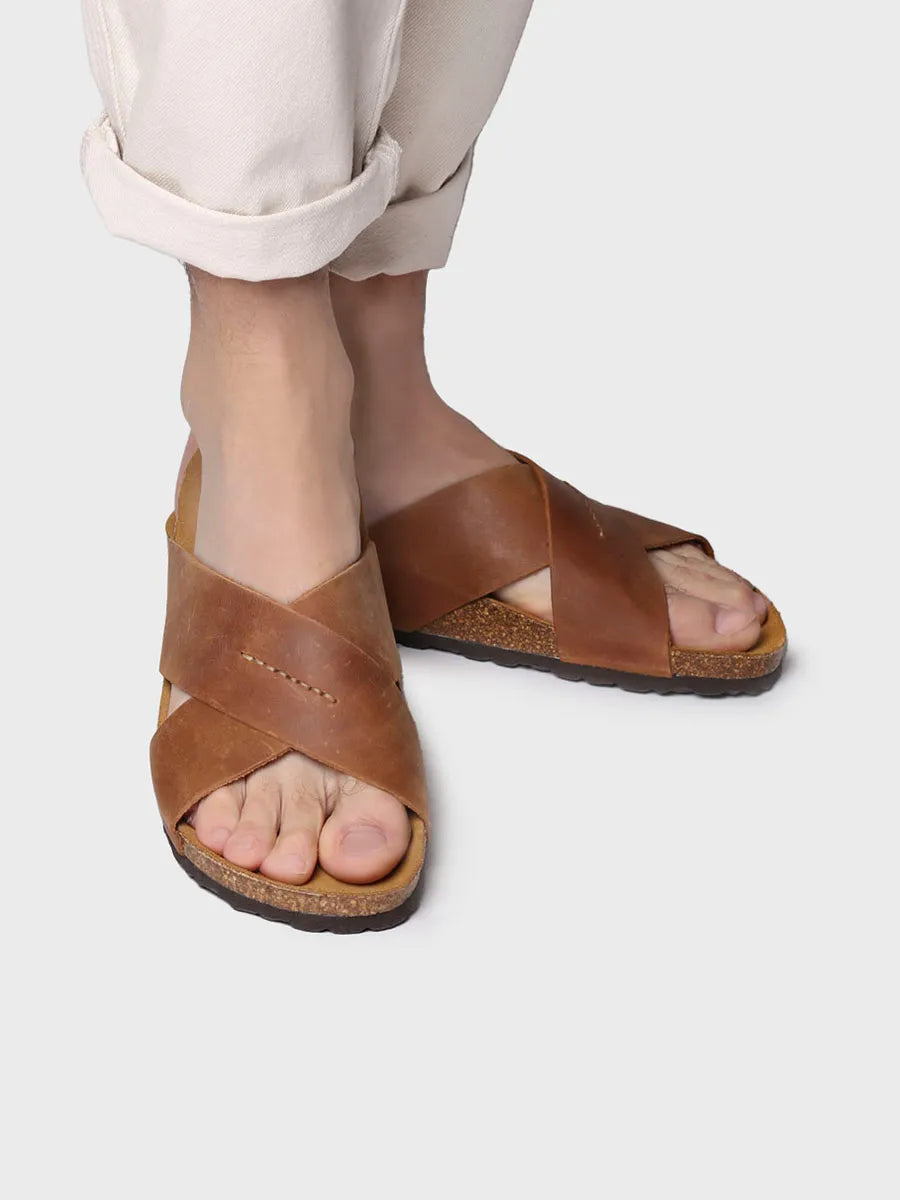 Toni Pons Gol-PE sandales homme cuir kaki
