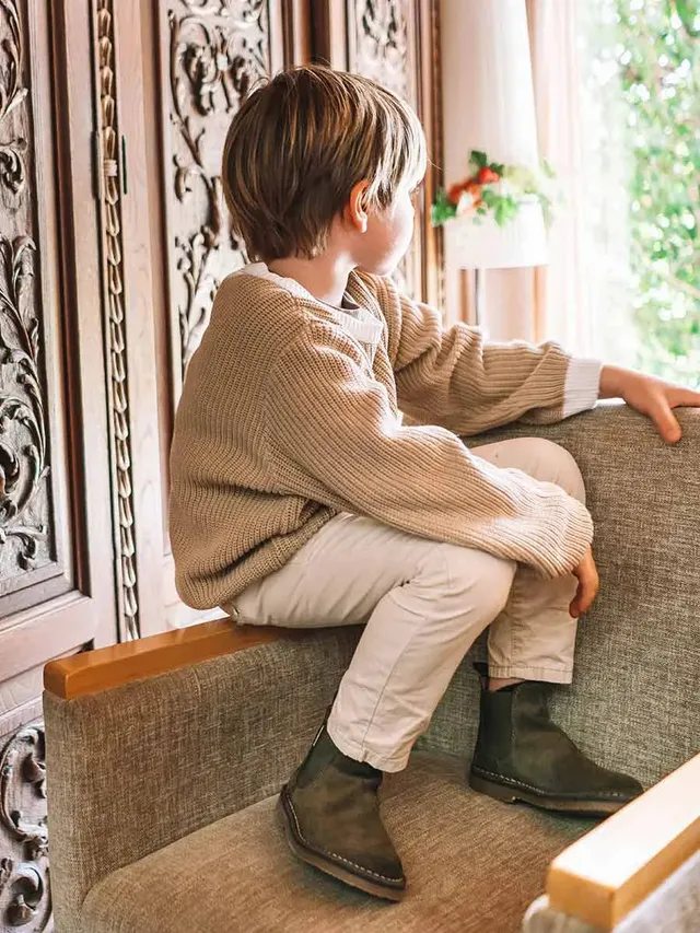Toni Pons Cora-SY bottines enfant suède kaki