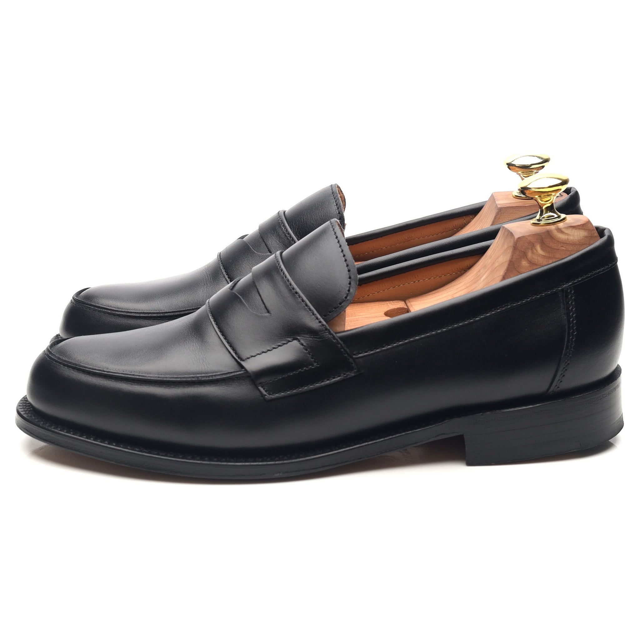 Grenson Epsom mocassin cuir noir pointure UK 7 cousu Goodyear
