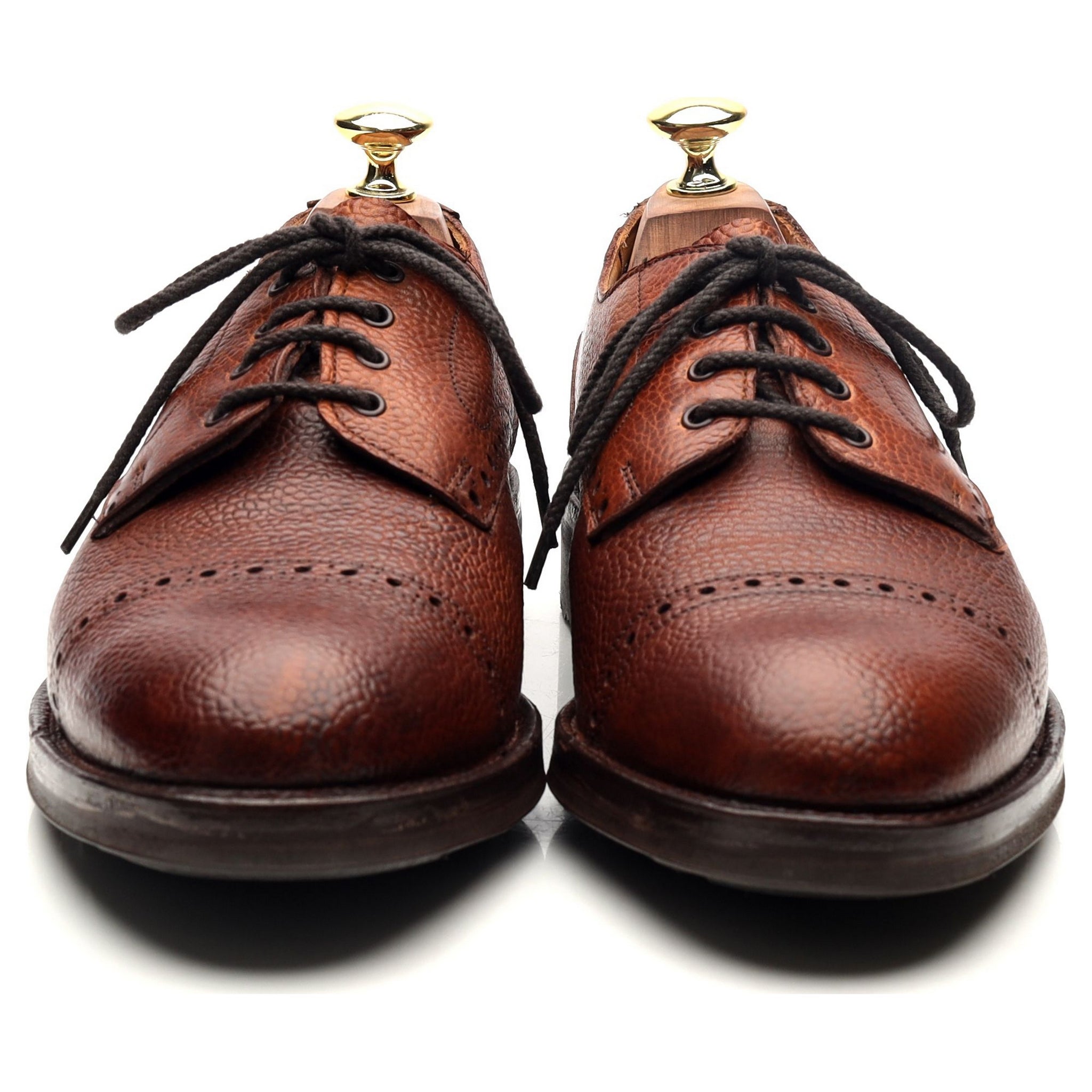 Holland & Holland derby cuir grainé marron 8 UK