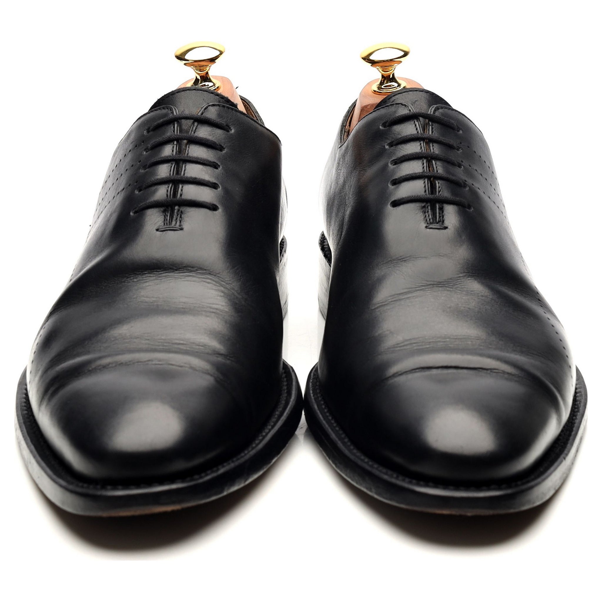 Ozwald Boateng richelieu wholecut cuir noir UK 9