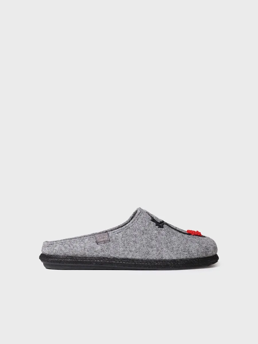 Toni Pons Tobi-DR pantoufle homme feutre gris Noel