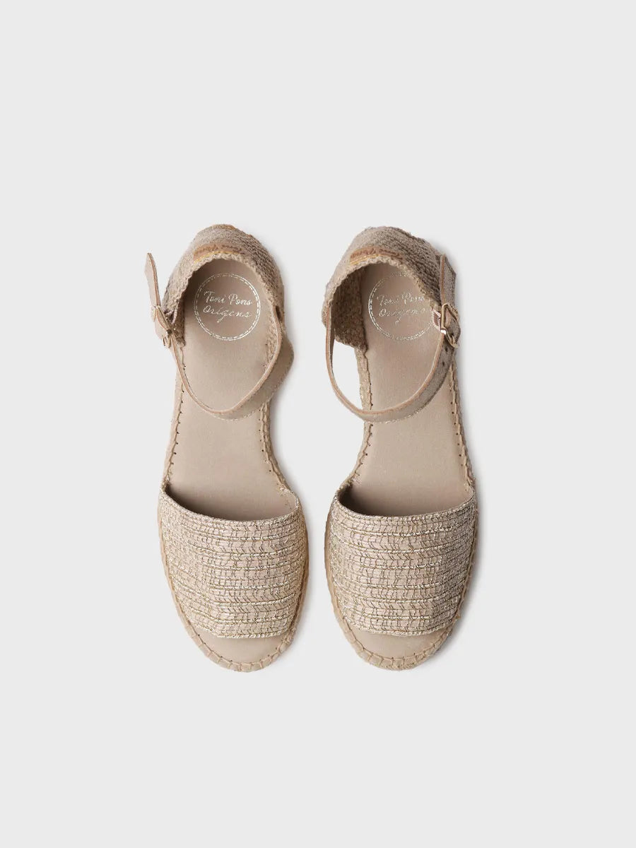 Toni Pons Dina-RL espadrilles femme tissu métallisé