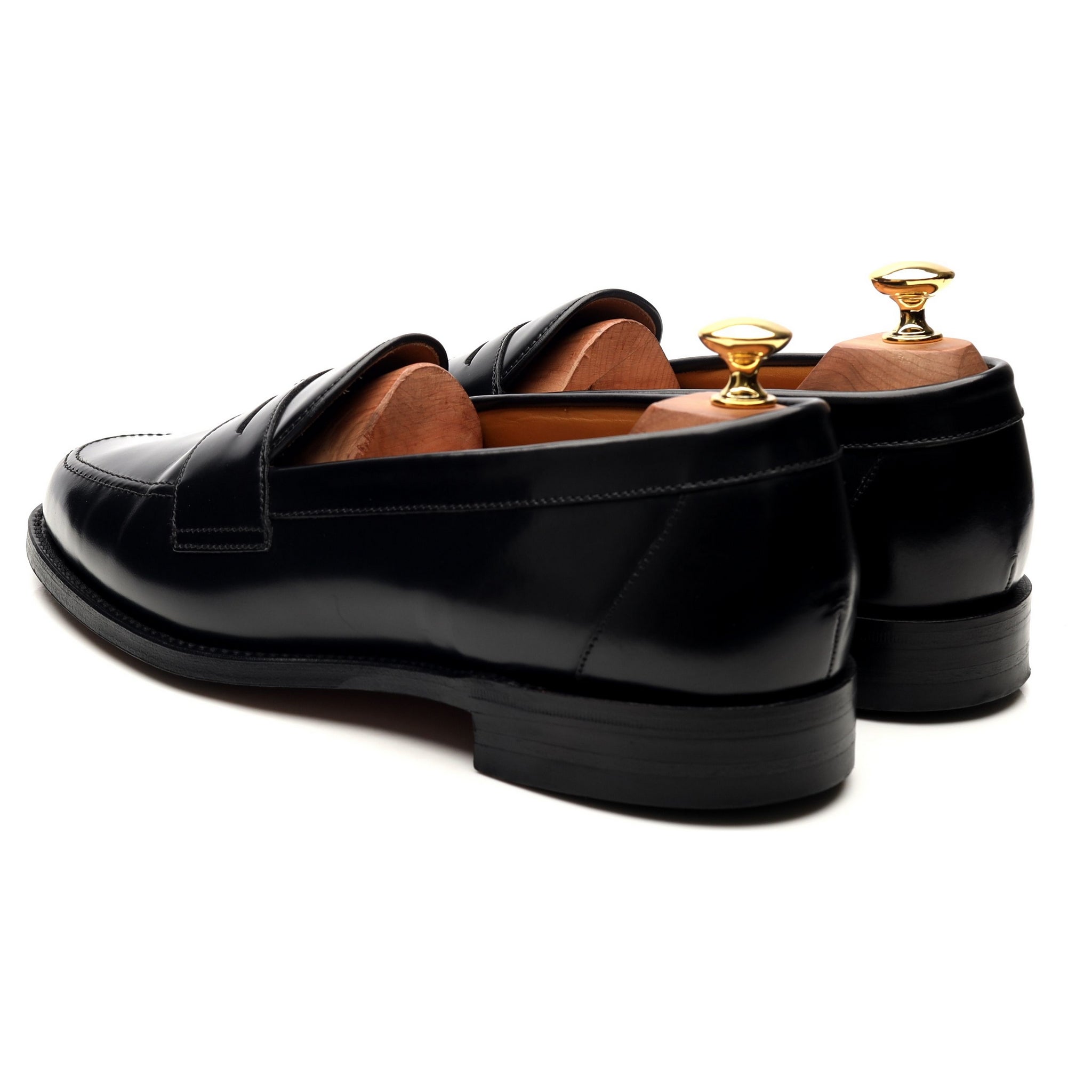 Loake Eton mocassin cuir noir pointure UK 9
