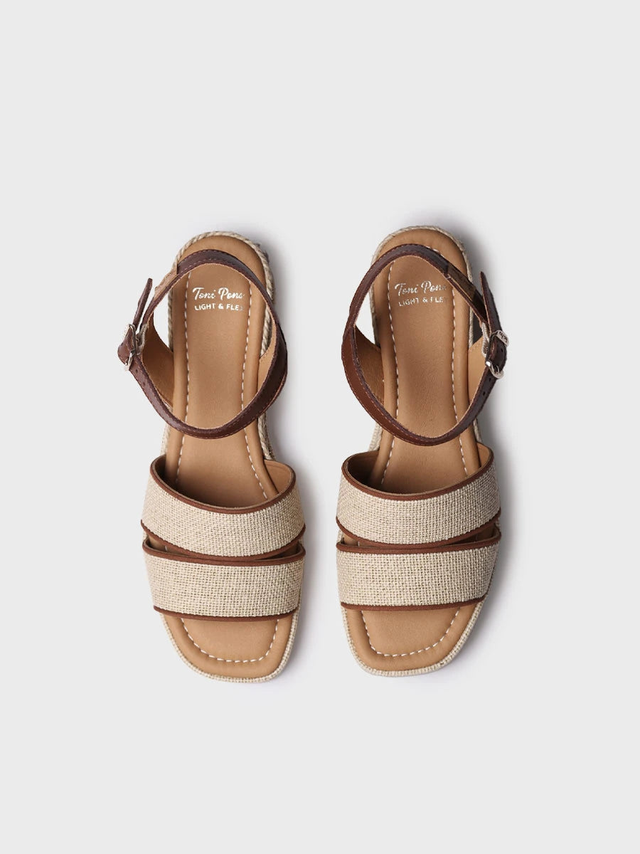 Toni Pons Aura sandale compensée femme cuir 5 cm