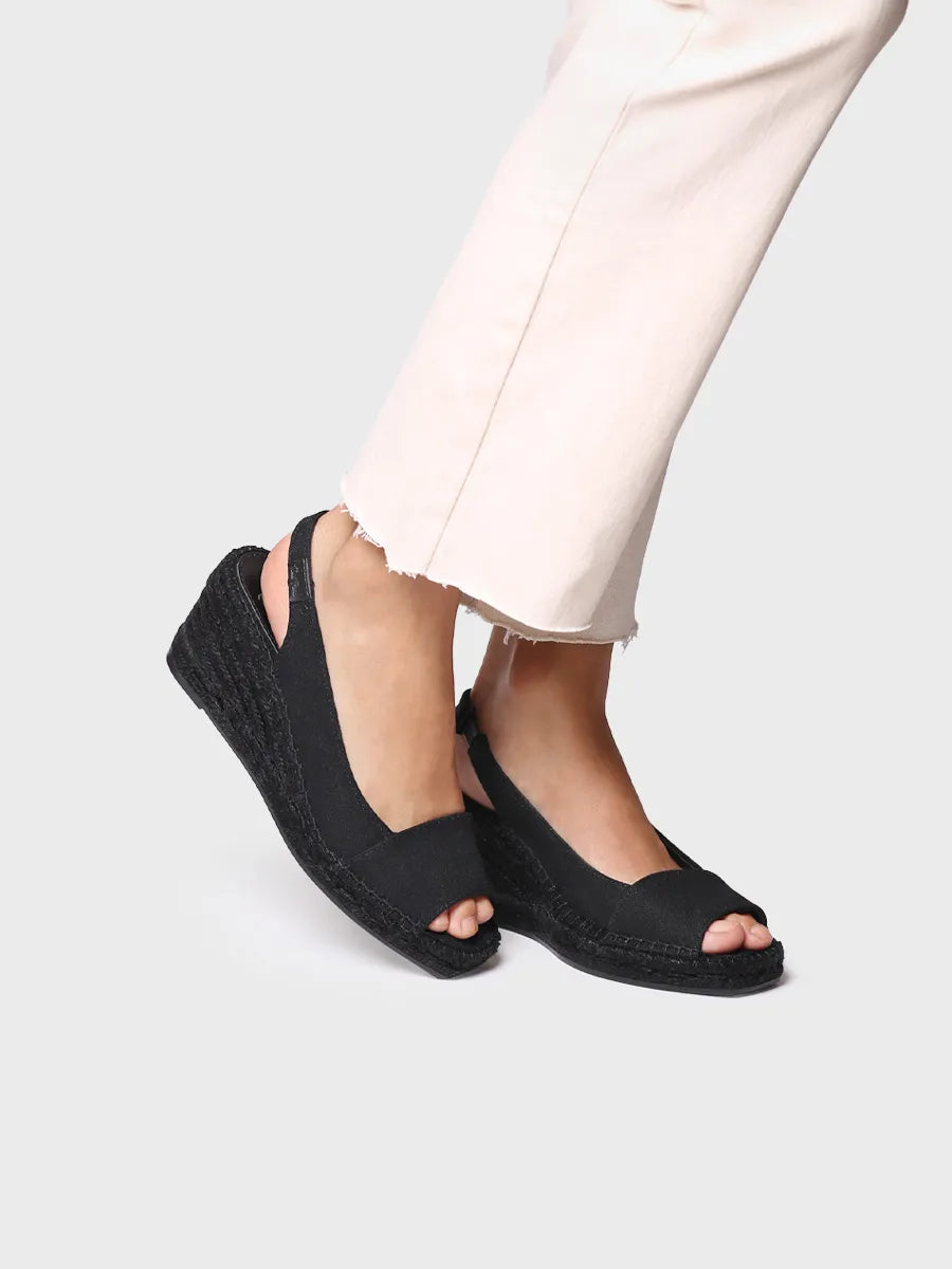 Toni Pons Fiore espadrille compensée noire