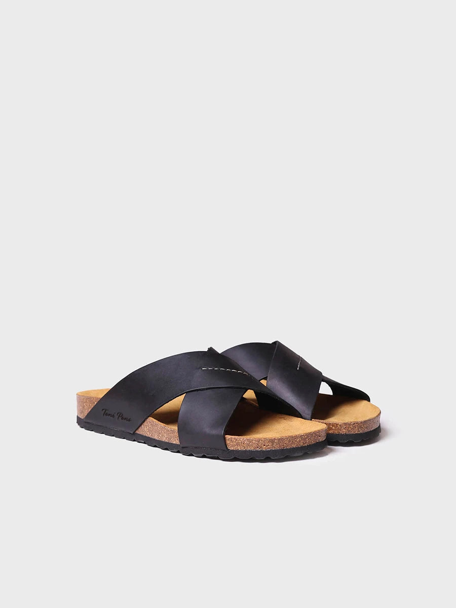 Toni Pons Gol-PE sandales homme cuir kaki croisé