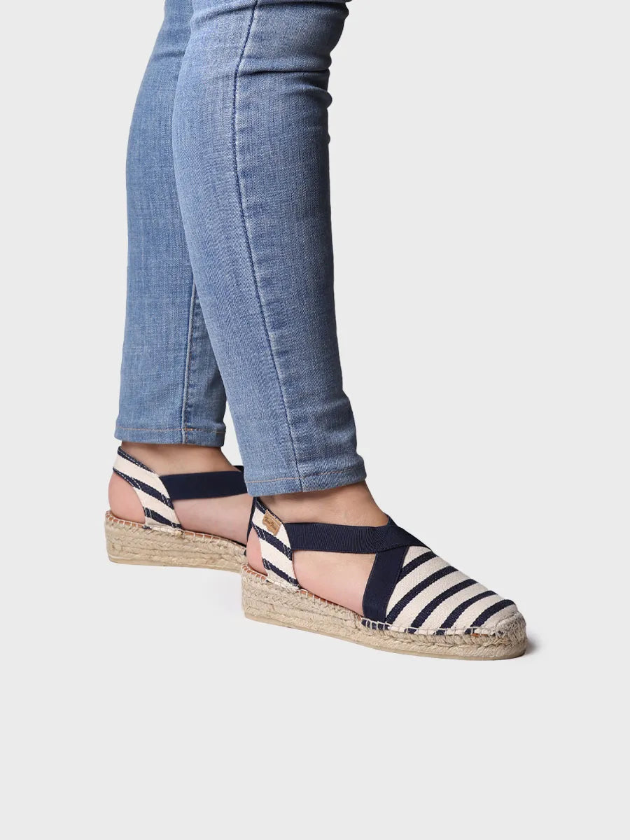 Toni Pons Vinaros espadrilles compensées rayées vegan