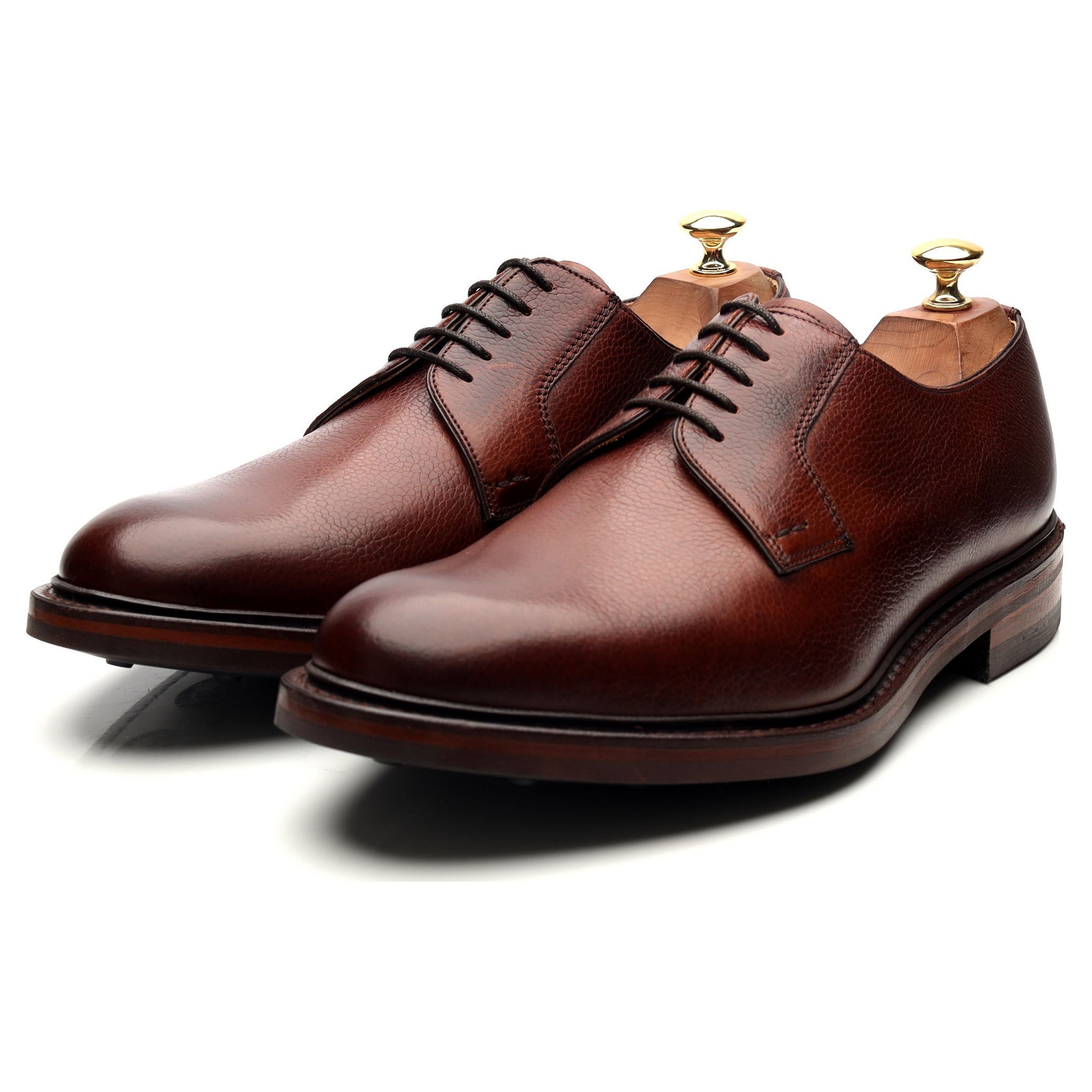 Barker Elton derby cuir grainé marron UK 9 large