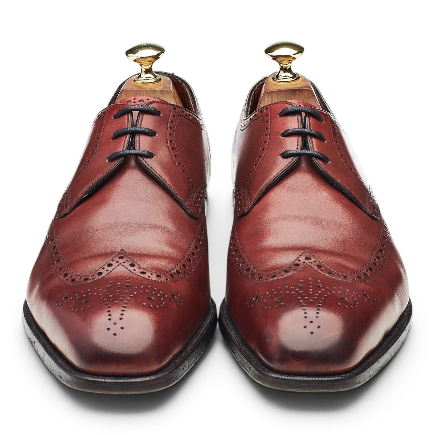 Edward Green Aberdeen derby cuir bordeaux pointure 7.5