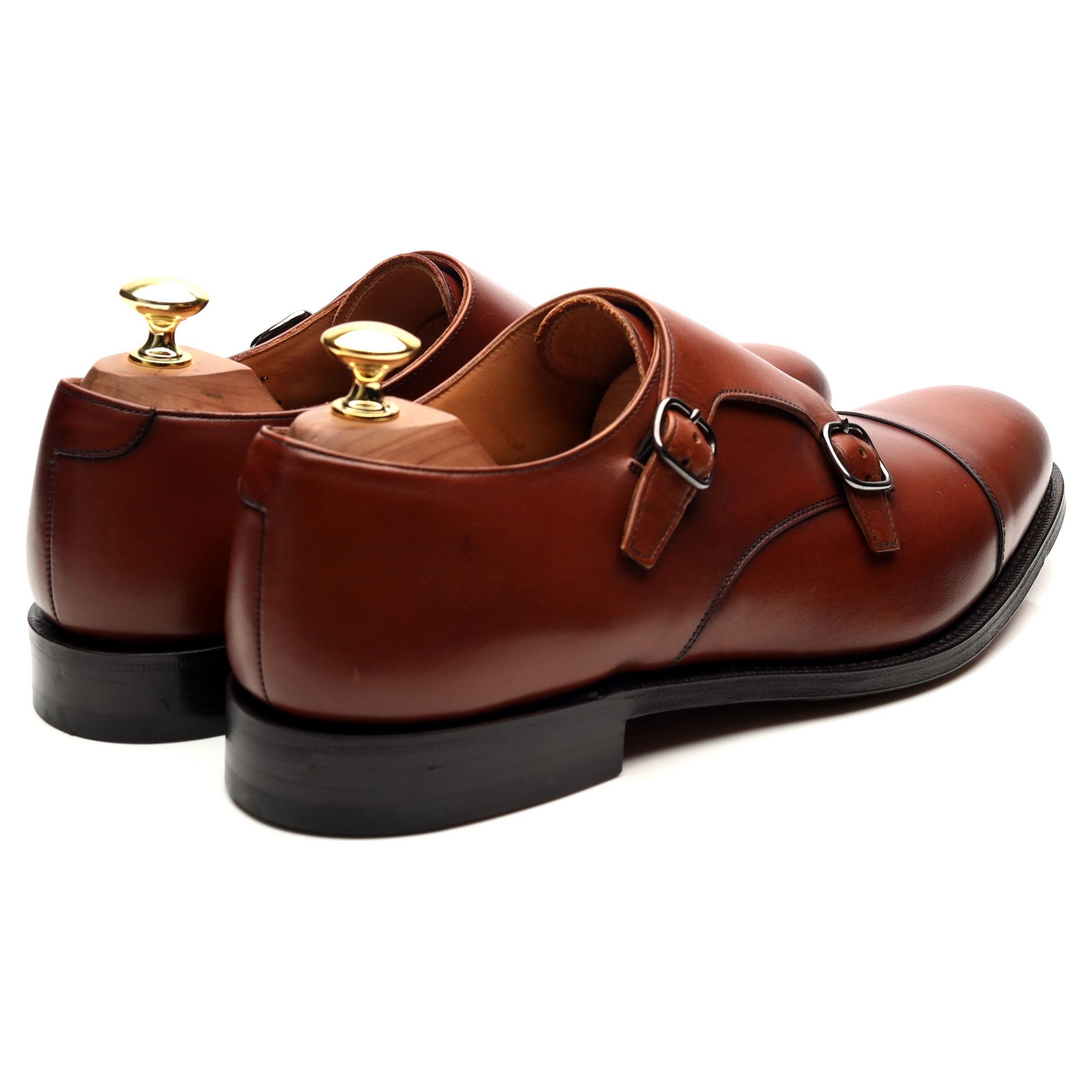 Church's Detroit chaussures monk cuir marron UK 8