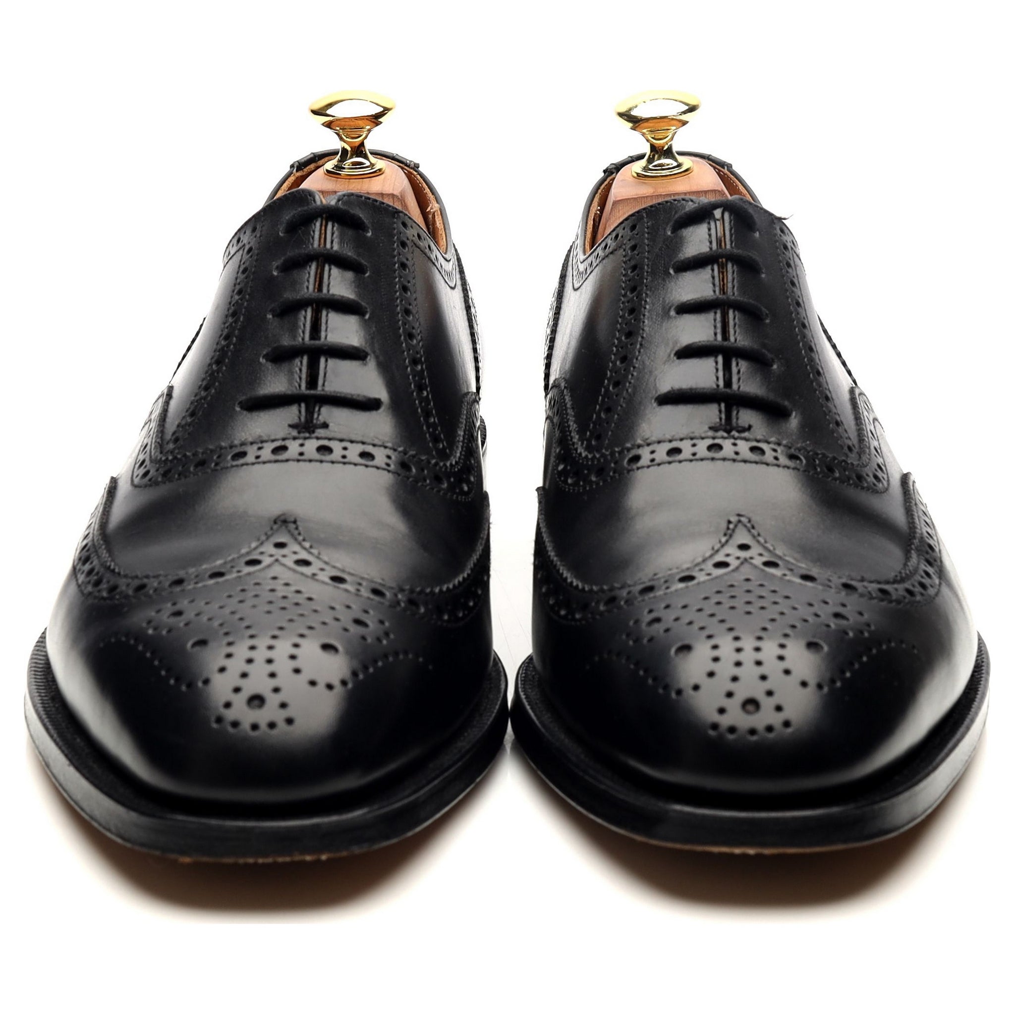 Crockett & Jones Canterbury richelieu brogue cuir noir 8,5
