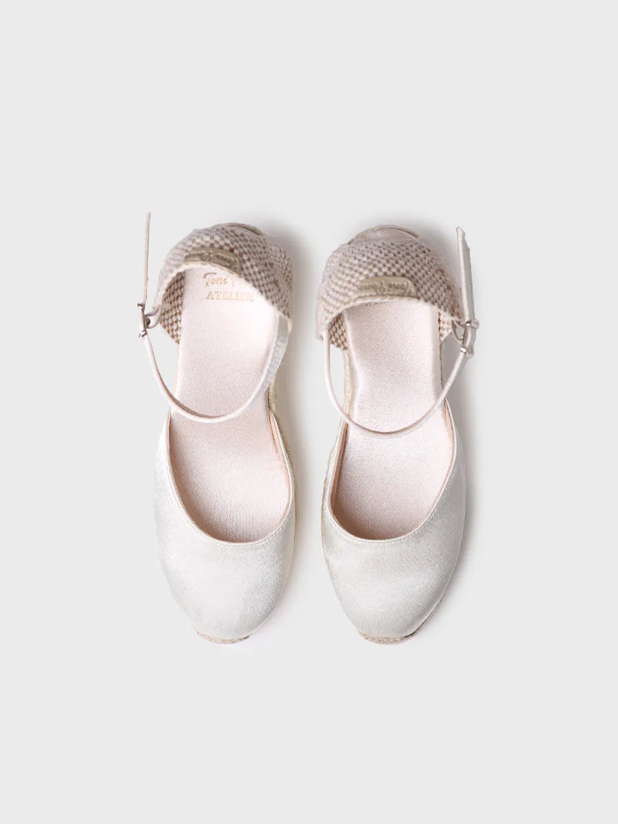 Toni Pons AUDREY espadrille mariée satin ivoire