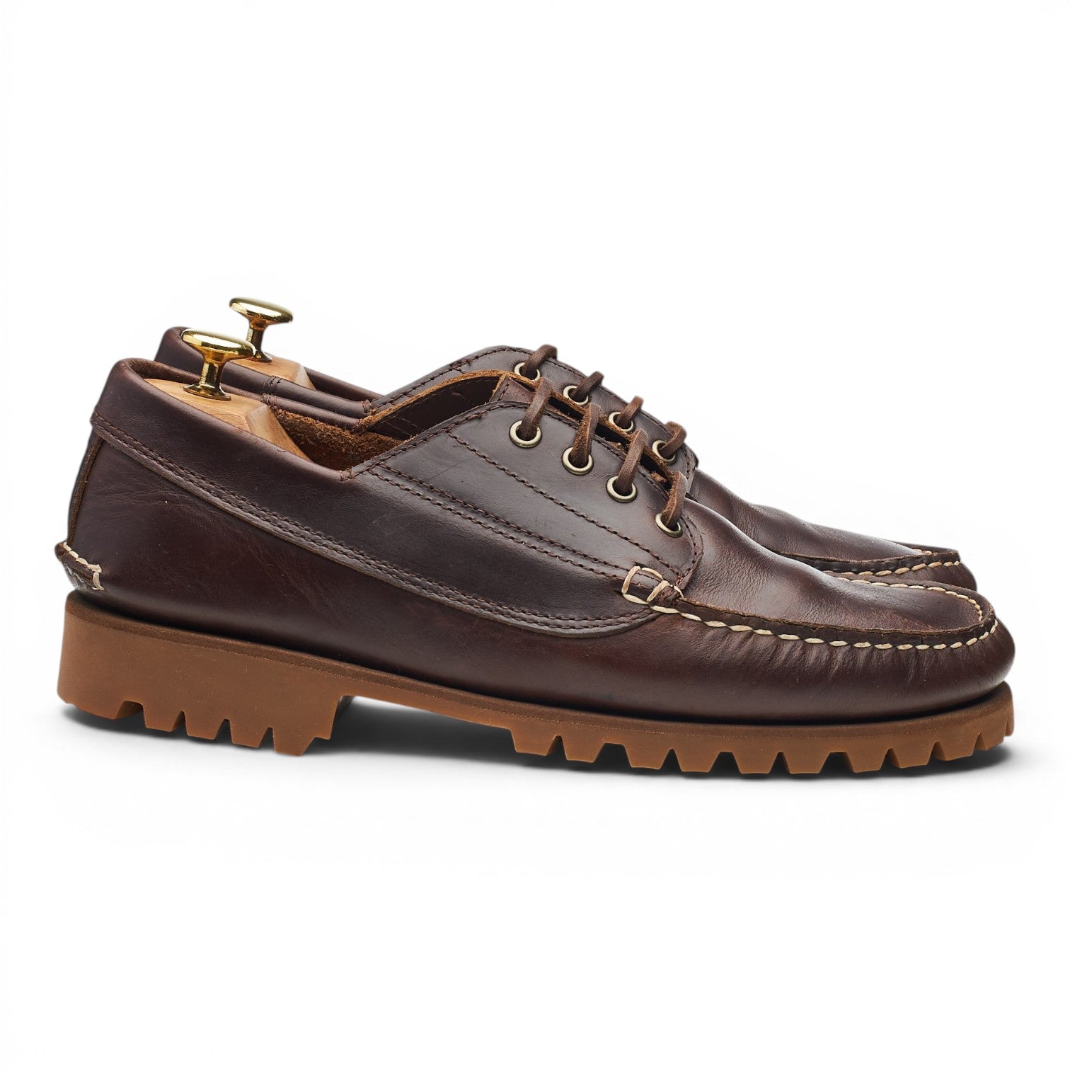 Quoddy Maliseet bateau cuir marron UK 8.5