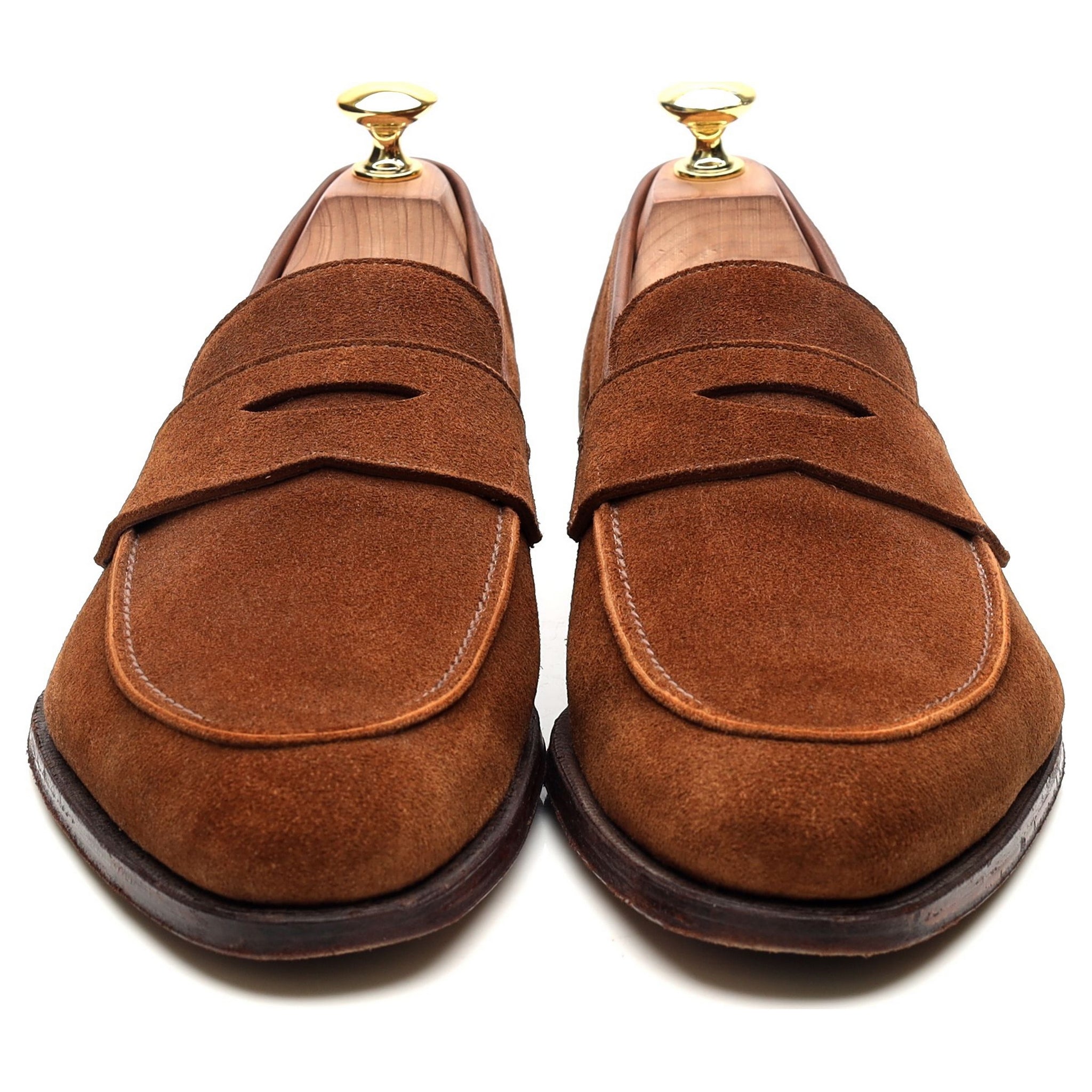 Crockett & Jones Cadogan mocassin suède tabac 8 E