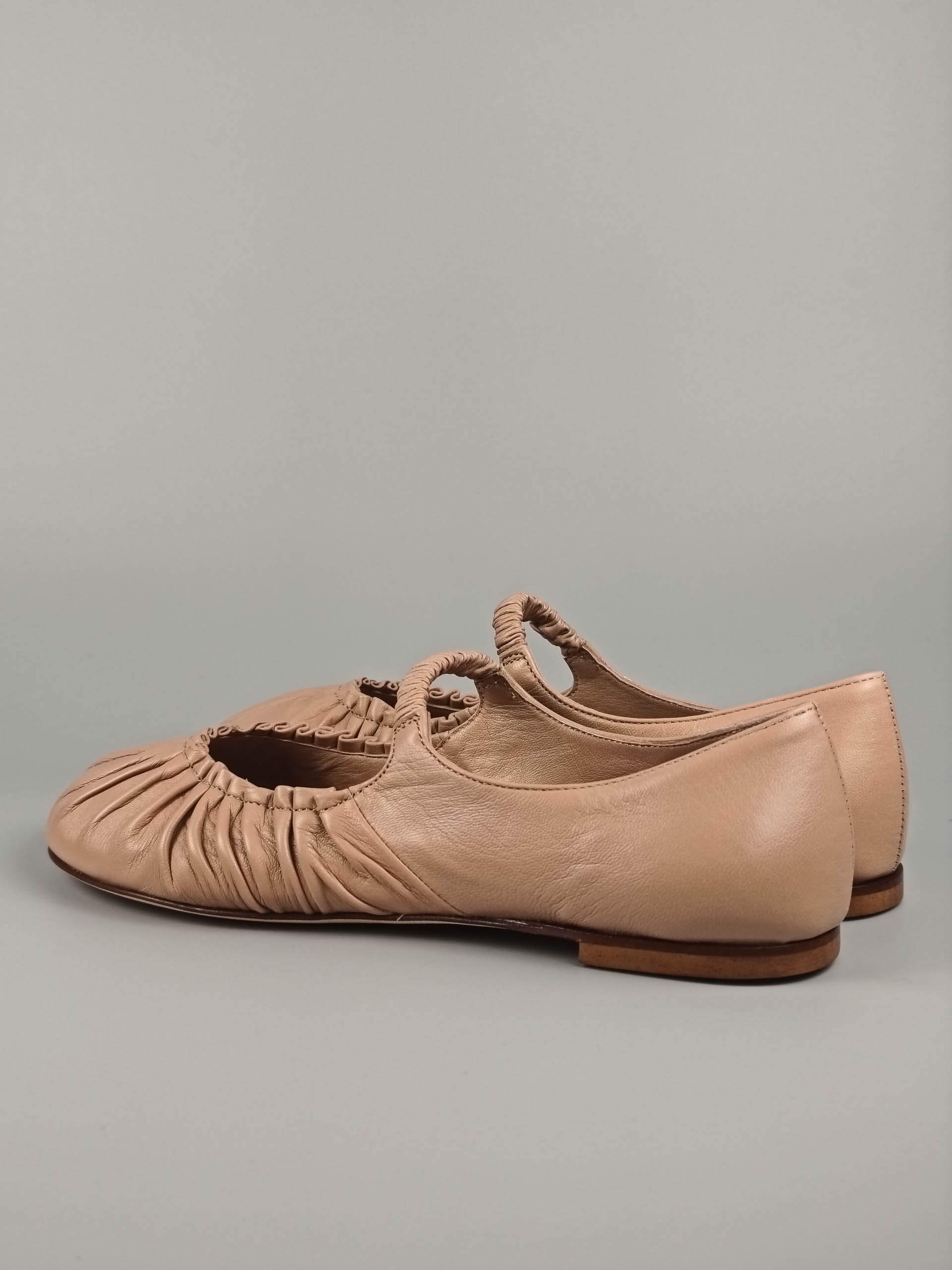 Lorena Paggi Glove ballerines cuir sable