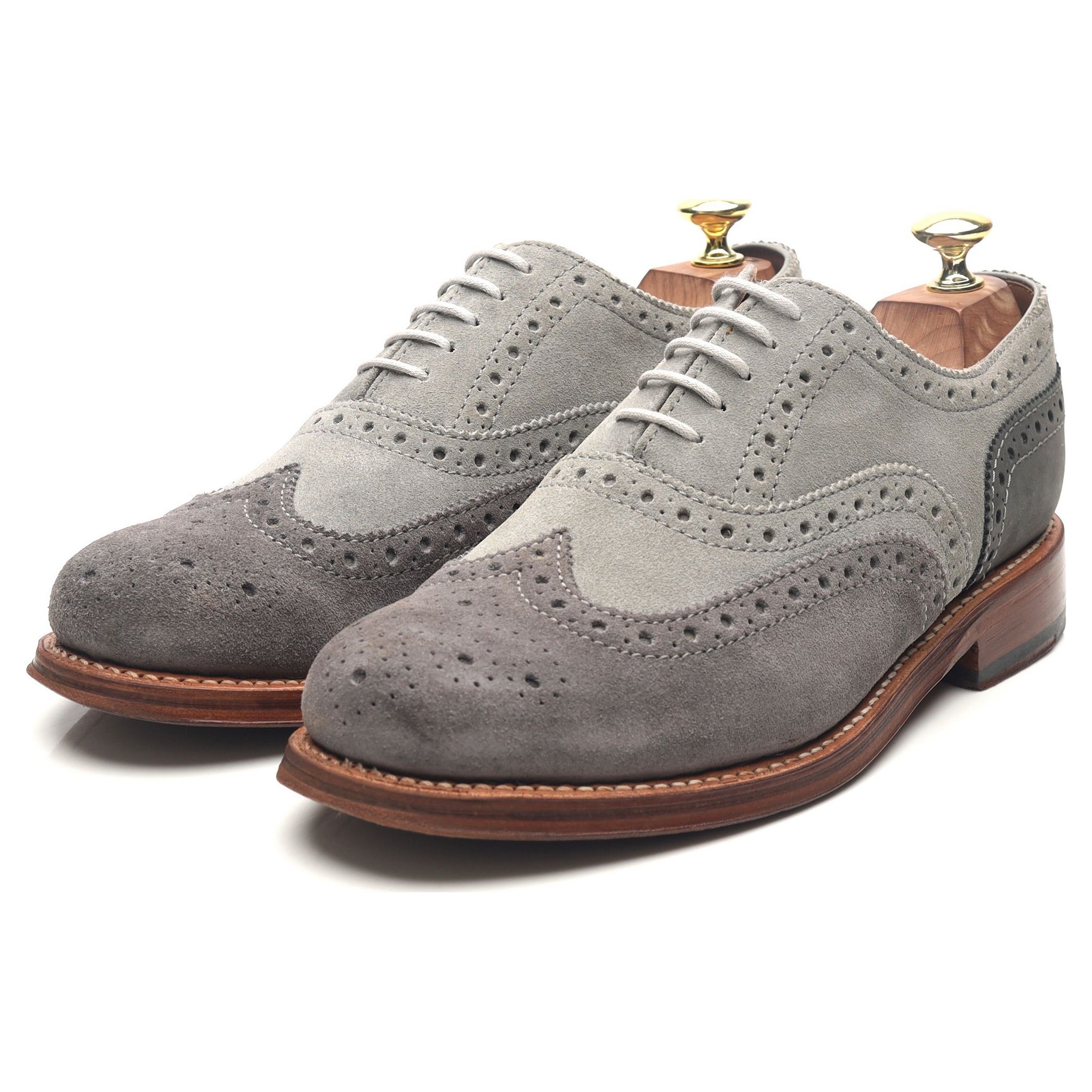 Grenson Stanley derbies suède gris UK 7