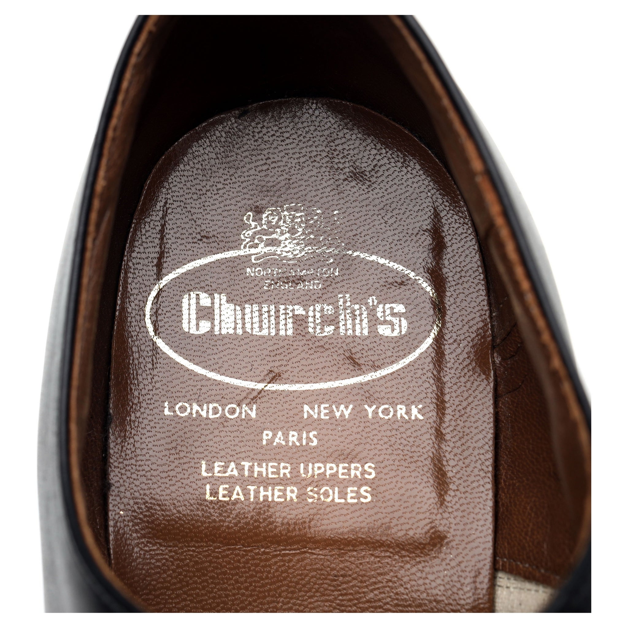 Richelieu Church's bout droit cuir noir pointure UK 7