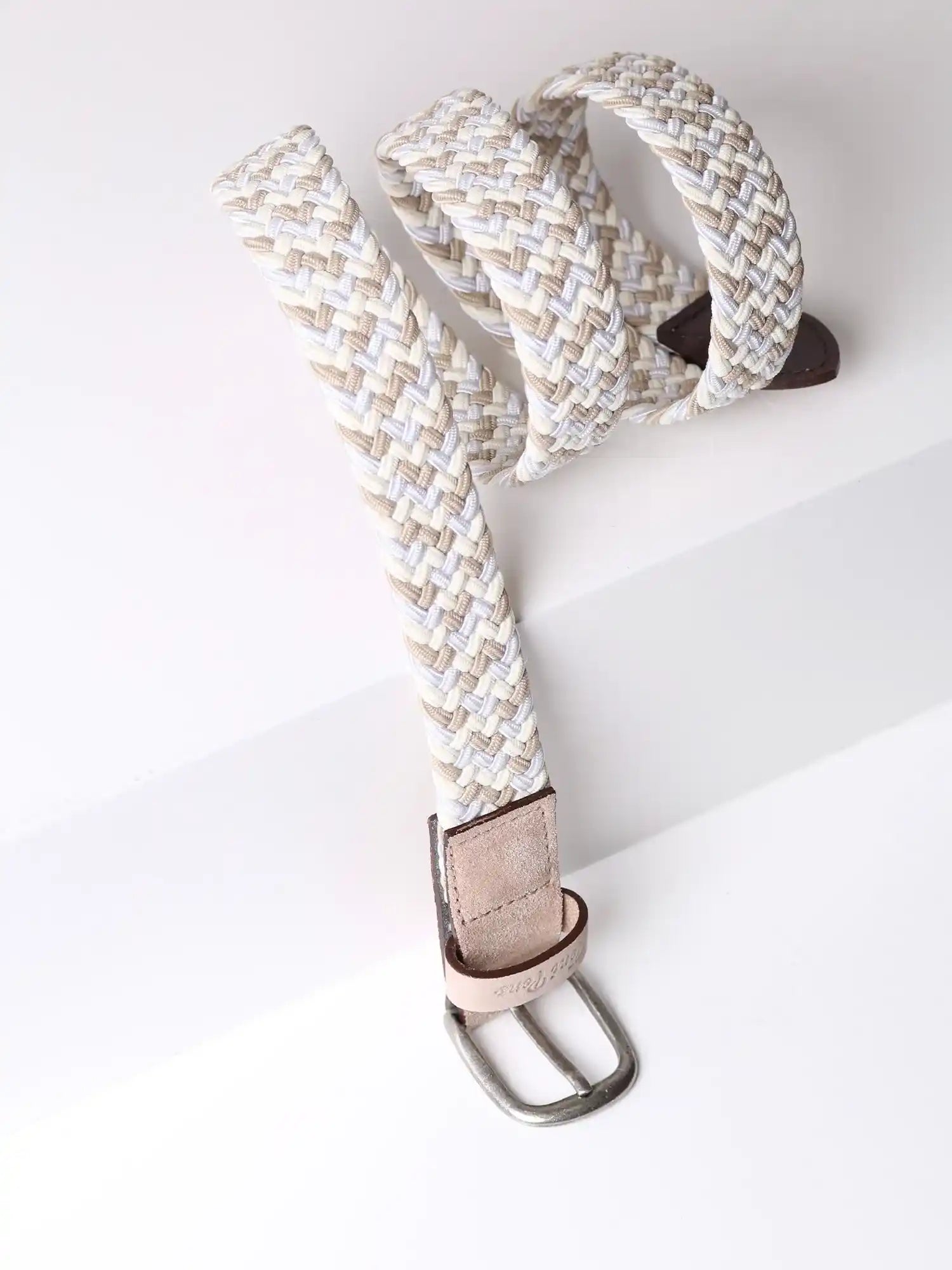Toni Pons Nadina ceinture tressée élastique écru