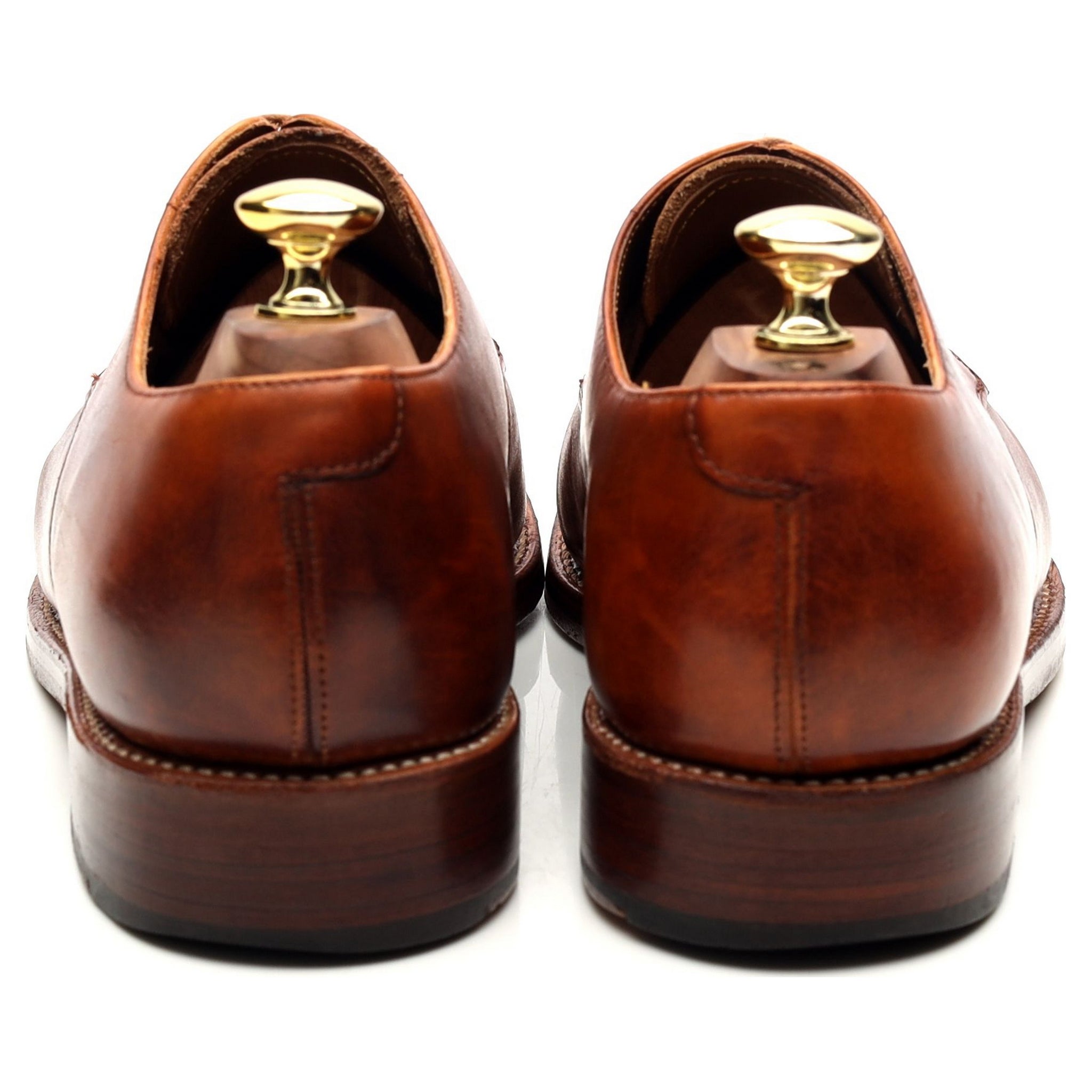 Grenson Curt Derby Cuir Fauve Patiné Pointure UK 7