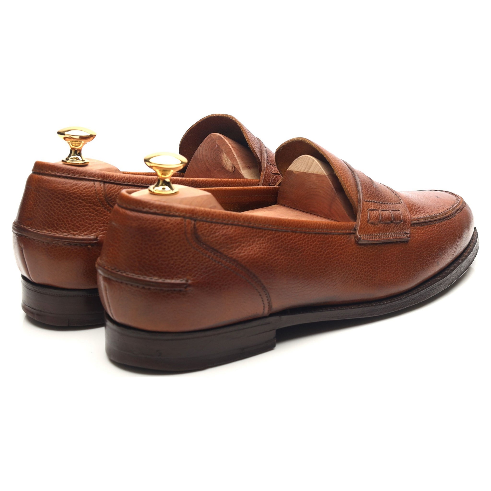 Crockett & Jones mocassins cuir marron UK 11 grainé