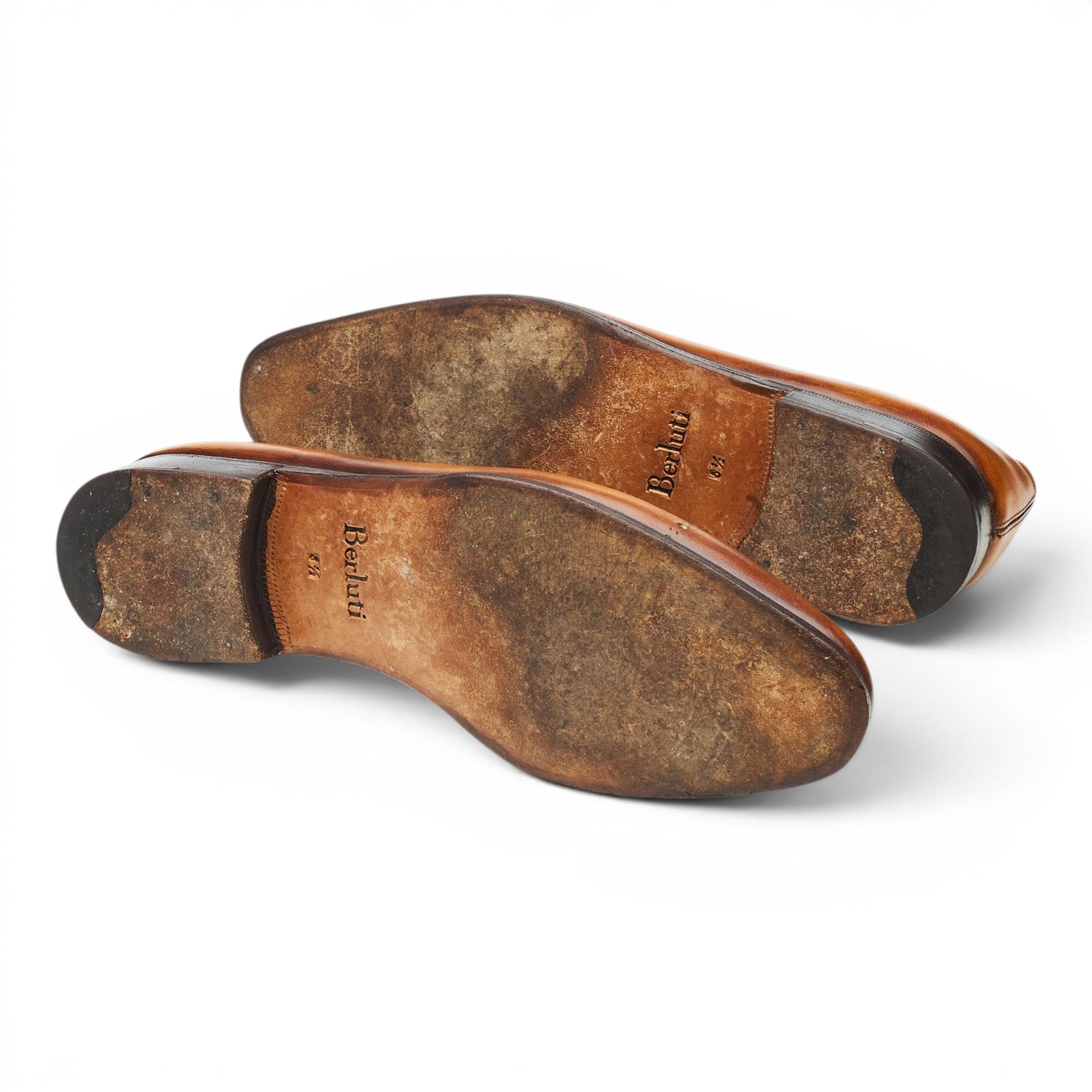 Berluti richelieu cuir patiné marron UK 8,5