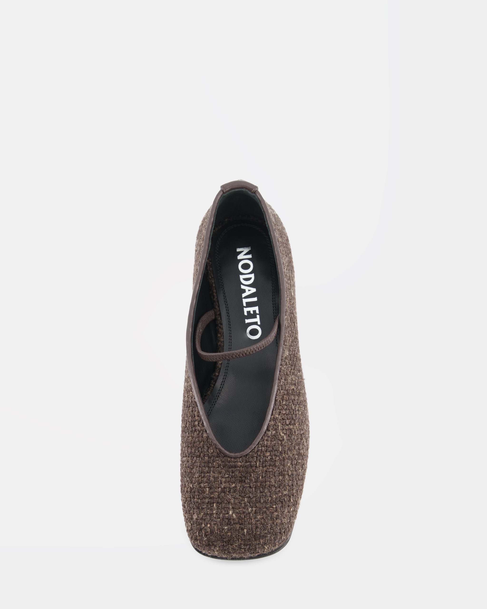 Nodaleto Nodstalgia Cindy ballerines tweed marron foncé