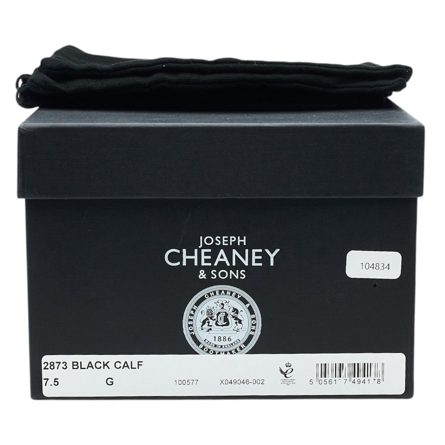 Cheaney 2873 richelieu cuir noir UK 7.5 large
