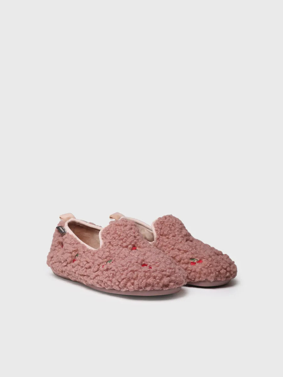 Toni Pons Maily-BB chaussons femme mouton brodé nude
