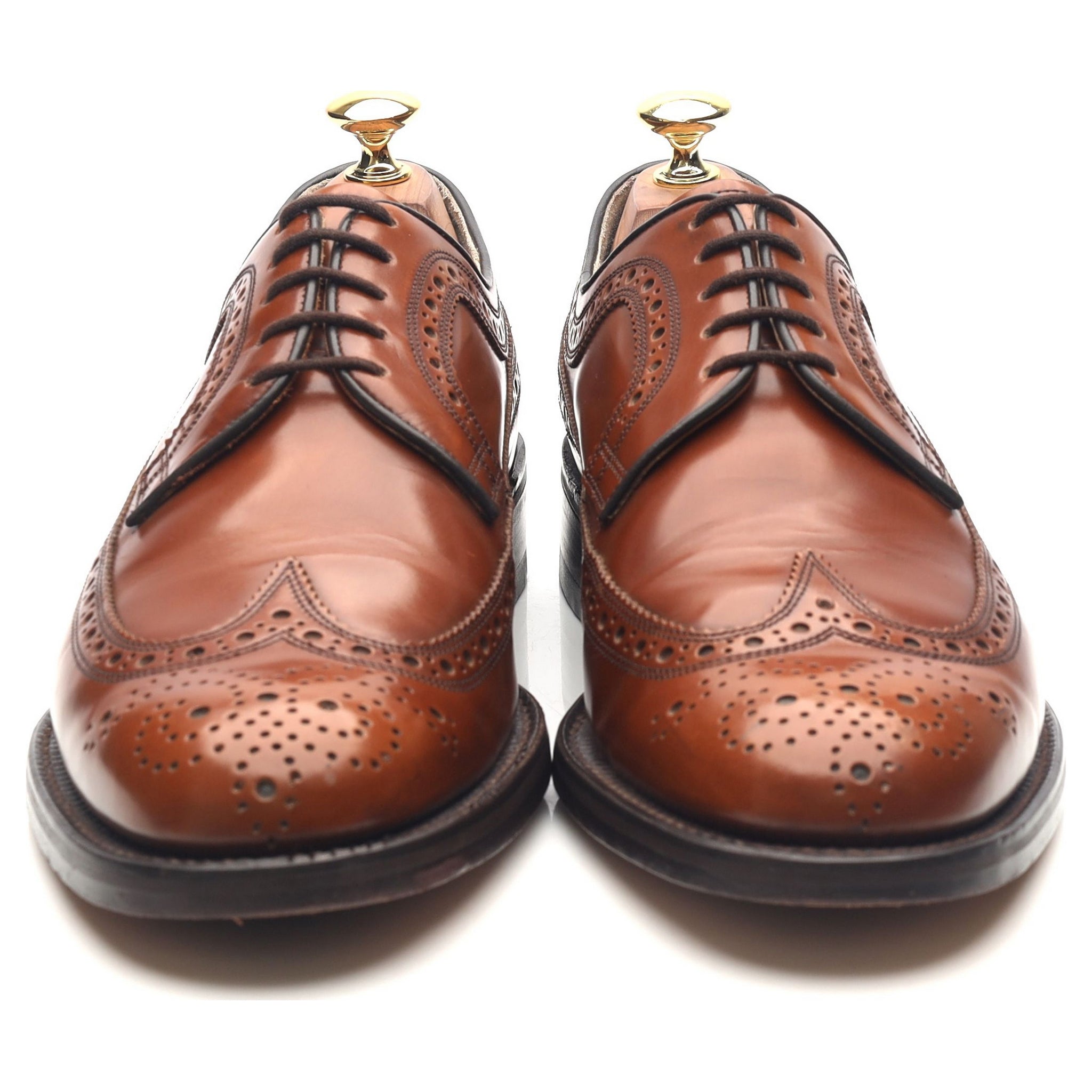 Barker derby cuir marron clair UK 8 brogue