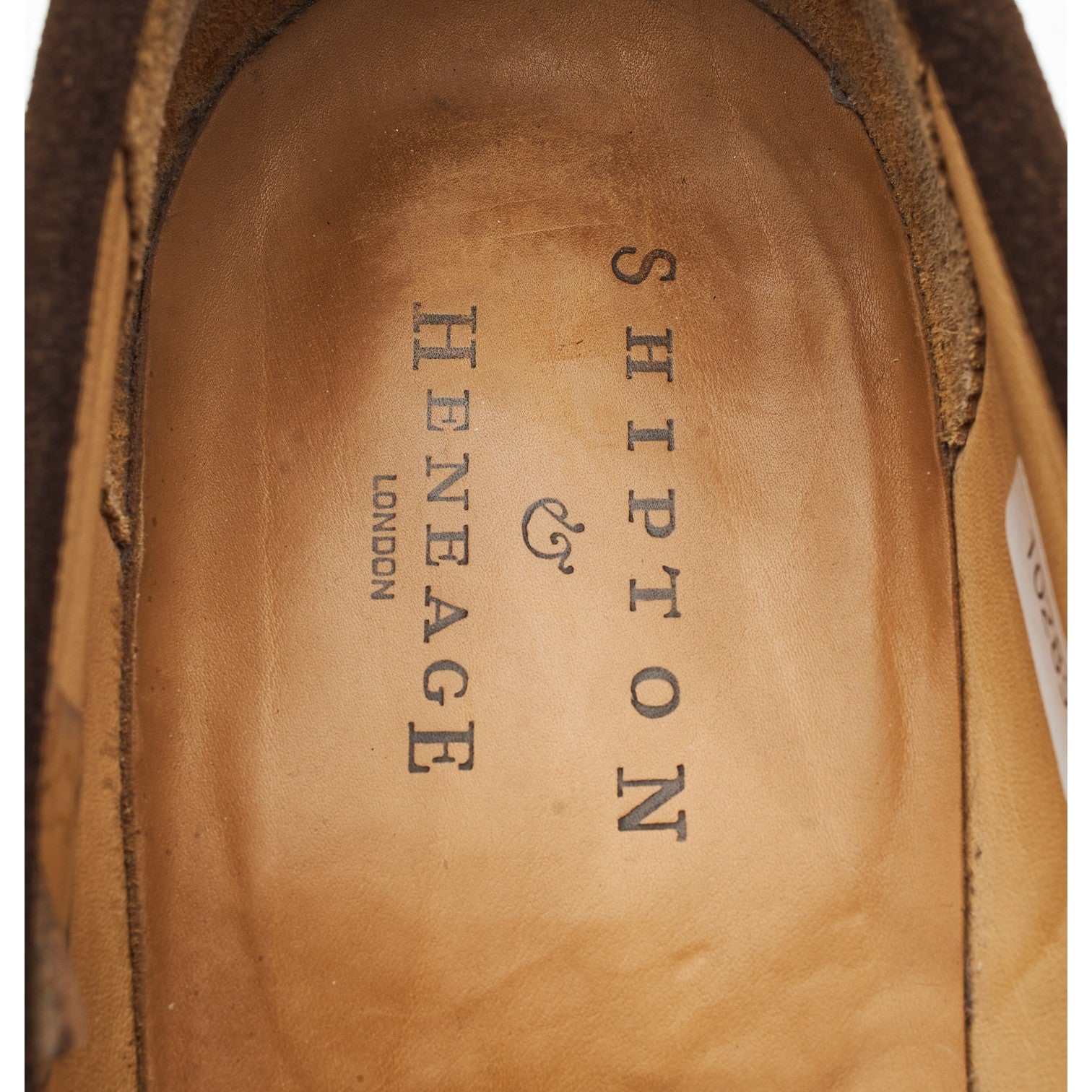 Shipton & Heneage Hendon mocassin daim marron pointure 8 gomme