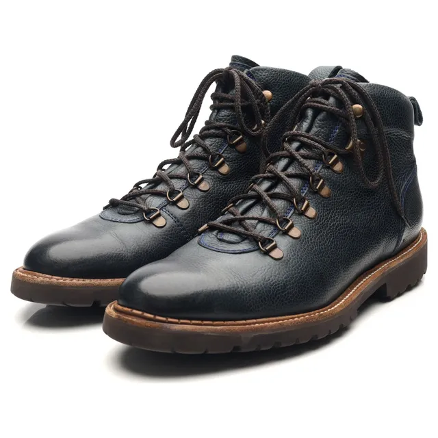 Barker Glencoe boots cuir bleu marine pointure UK 9,5