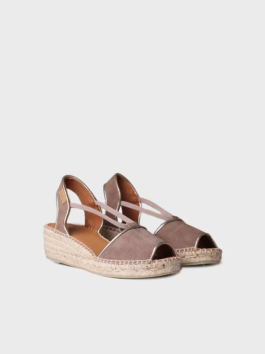 Toni Pons Bilda espadrilles compensees daim taupe