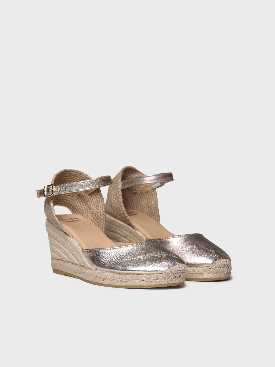 Toni Pons Tiana espadrille femme cuir compensée 7 cm
