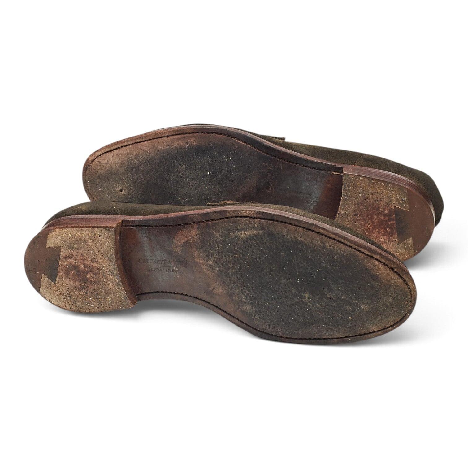 Crockett & Jones Seaton mocassins daim vert 7