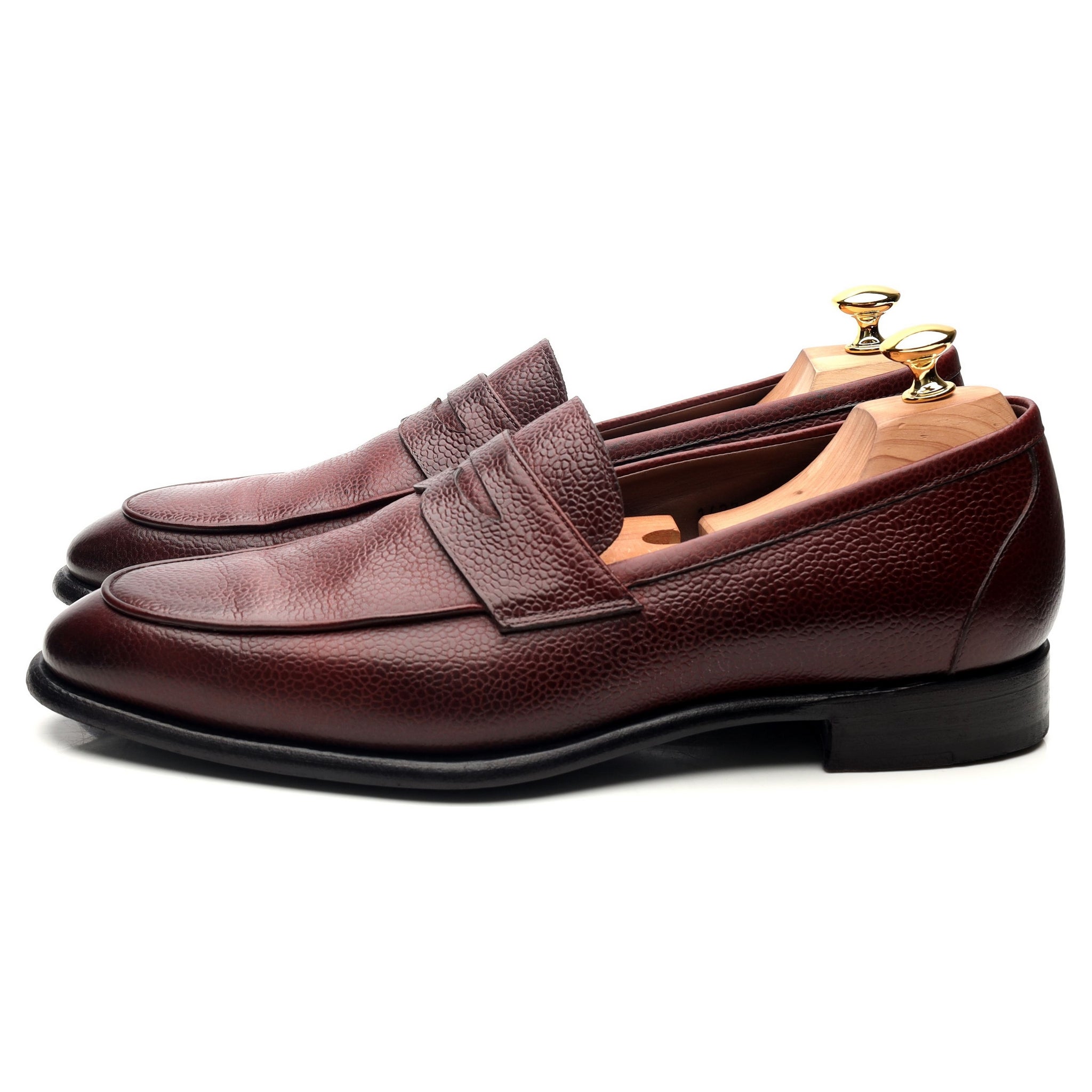 Herring mocassins cuir bordeaux grainé UK 10.5