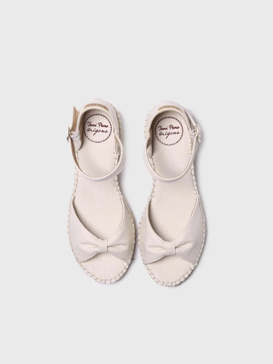 Toni Pons Bilma-L espadrilles compensées écru vegan 5 cm