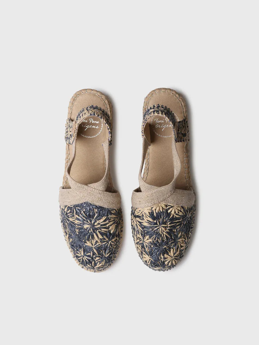 Toni Pons Terra-RF espadrille compensée raphia fleuri