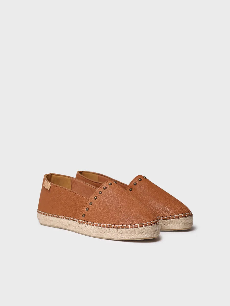 Toni Pons Malta espadrille femme cuir plat cloutée