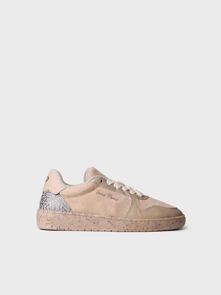 Toni Pons Alexandra baskets beige daim cuir femme