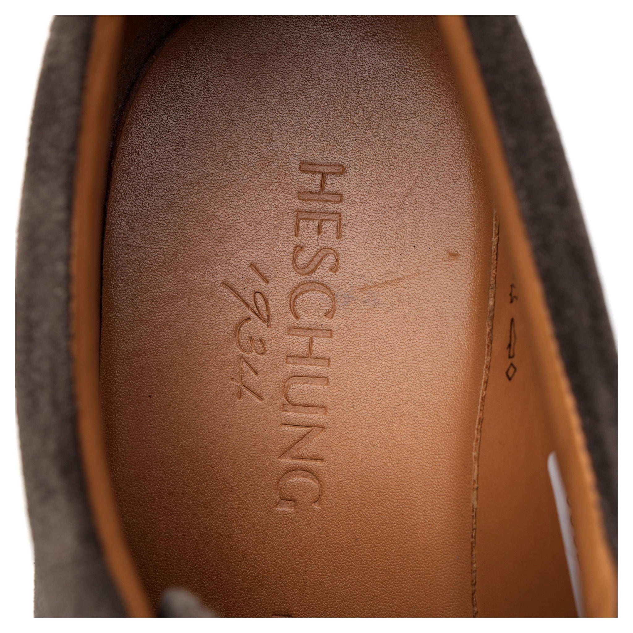 Heschung Cerisier derby daim gris pointure UK 7
