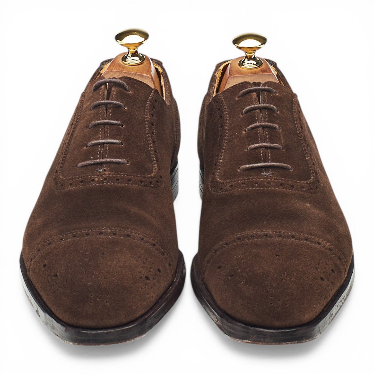 George Cleverley Adam oxford brogues daim marron UK 6
